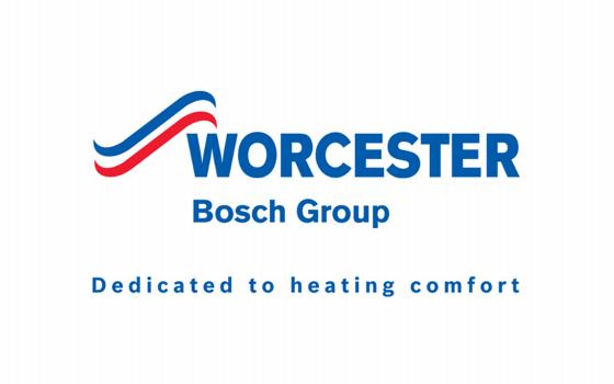 Worcester Bosch Group logo dedicated to heating comfort featuring three distinct colors blue red and white